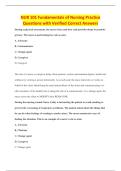 NUR 101 Fundamentals of Nursing Practice&NewLine;Questions with Verified Correct Answers