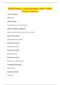 NR224 Mastery Exam Questions with Verified&NewLine;Correct Answers