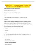 NR224 Week 7 Oxygenation and Nursing Skill&NewLine;Questions with Verified Correct Answers
