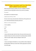 NR228 Edapt Assessment and Care Questions&NewLine;with Verified Correct Answers