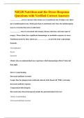 NR228 Nutrition and the Stress Response&NewLine;Questions with Verified Correct Answers