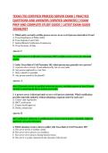 TEXAS &lpar;TX&rpar; CERTIFIED PROCESS SERVER EXAM &vert; PRACTICE &NewLine;QUESTIONS AND ANSWERS &lpar;VERIFIED ANSWERS&rpar; &vert; EXAM &NewLine;PREP AND COMPLETE STUDY GUIDE &vert; LATEST EXAM GUIDE &NewLine;2026&2027