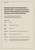 NRA BASIC INSTRUCTOR TRAINING &lpar;BIT&rpar; &ndash; PRACTICE EXAM&mdash; Comprehensive Practice