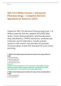 NSG 533 Wilkes Exam 1 Advanced &NewLine;Pharmacology &ndash; Complete Review &NewLine;Questions & Answers 2026