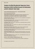Virginia Certified Residential Appraiser Exam Questions With Verified Answers & Rationales LATEST