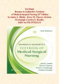 Brunner & Suddarth's Medical-Surgical Nursing 16th Edition Test Bank &vert; 750 NCLEX-Style Q&A with Rationales &vert; Guaranteed Pass