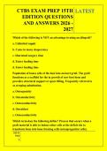 CTBS EXAM PREP 15TH &NewLine;EDITION QUESTIONS &NewLine;AND ANSWERS 2026 - &NewLine;2027 