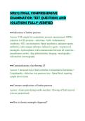 NR572 FINAL COMPREHENSIVE&NewLine;EXAMINATION TEST QUESTIONS AND&NewLine;SOLUTIONS FULLY VERIFIED