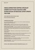 CROSS-CONNECTION CONTROL SPECIALIST LICENSE Exam Practice Questions With Verified