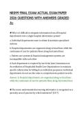 NR599 FINAL EXAM ACTUAL EXAM PAPER&NewLine;2026 QUESTIONS WITH ANSWERS GRADED&NewLine;A&plus;