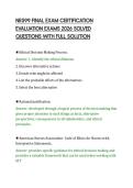 NR599 FINAL EXAM CERTIFICATION&NewLine;EVALUATION EXAMS 2026 SOLVED&NewLine;QUESTIONS WITH FULL SOLUTION