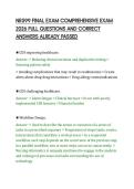 NR599 FINAL EXAM COMPREHENSIVE EXAM&NewLine;2026 FULL QUESTIONS AND CORRECT&NewLine;ANSWERS ALREADY PASSED