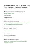 NR599 MIDTERM ACTUAL EXAM PAPER 2026&NewLine;QUESTIONS WITH ANSWERS GRADED A&plus;