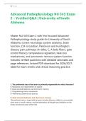 Advanced Pathophysiology NU 545 Exam &NewLine;2 &ndash; Verified Q&A &vert; University of South &NewLine;Alabama 