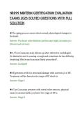 NR599 MIDTERM CERTIFICATION EVALUATION&NewLine;EXAMS 2026 SOLVED QUESTIONS WITH FULL&NewLine;SOLUTION