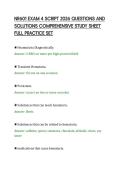 NR601 EXAM 4 SCRIPT 2026 QUESTIONS AND&NewLine;SOLUTIONS COMPREHENSIVE STUDY SHEET&NewLine;FULL PRACTICE SET