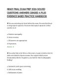 NR601 FINAL EXAM PREP 2026 SOLVED&NewLine;QUESTIONS ANSWERS GRADED A PLUS&NewLine;EVIDENCE BASED PRACTICE HANDBOOK