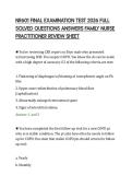 NR601 FINAL EXAMINATION TEST 2026 FULL&NewLine;SOLVED QUESTIONS ANSWERS FAMILY NURSE&NewLine;PRACTITIONER REVIEW SHEET