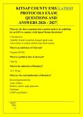 KITSAP COUNTY EMS &NewLine;PROTOCOLS EXAM &NewLine;QUESTIONS AND &NewLine;ANSWERS 2026 - 2027
