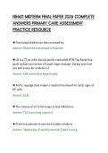 NR601 MIDTERM FINAL PAPER 2026 COMPLETE&NewLine;ANSWERS PRIMARY CARE ASSESSMENT&NewLine;PRACTICE RESOURCE
