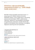 NUR 6001 Advanced Health &NewLine;Assessment Exams 1-3 &ndash; WPU Study &NewLine;Guide 2026&sol;2027