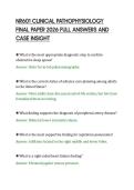 NR601 CLINICAL PATHOPHYSIOLOGY&NewLine;FINAL PAPER 2026 FULL ANSWERS AND&NewLine;CASE INSIGHT
