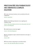 NR601 EXAM PREP 2026 PHARMACOLOGY&NewLine;AND THERAPEUTICS COMPLETE&NewLine;SOLUTIONS