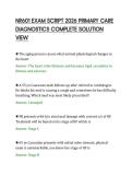 NR601 EXAM SCRIPT 2026 PRIMARY CARE&NewLine;DIAGNOSTICS COMPLETE SOLUTION&NewLine;VIEW