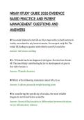 NR601 STUDY GUIDE 2026 EVIDENCE&NewLine;BASED PRACTICE AND PATIENT&NewLine;MANAGEMENT QUESTIONS AND&NewLine;ANSWERS