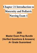 Chapter 21 Introduction to Maternity & Pediatric Nursing Exam 1 Study Guide 2026