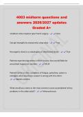 4003 midterm questions and&NewLine;answers 2026&sol;2027 updates&NewLine;Graded A&plus;&NewLine;a balloon valvu requires open heart surgery - False&NewLine;Can get laryngitis by excessively using voice - True&NewLine;Neurogenic shock is a subcategory of distributive shock - True&NewLine;Patients experienc