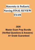 Maternity & Pediatric Nursing Final Review Exam Study Guide 2026 &vert; Maternal-Child Nursing Comprehensive Review