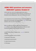 AGBU 4003 questions and answers&NewLine;2026&sol;2027 updates Graded A&plus;&NewLine;List the major four sectors of the global agribusiness system&period; -&NewLine; Input&comma; Farm &lpar;production sector&rpar;&comma; Processors&comma; manufacturers&comma; &&NewLine;distributors &lpar;value-adding sector&rpar;&comma; Food&comma; fuel&comma; & Fiber &lpar;retail