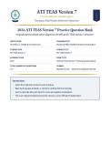2026 TEAS Version 7 Practice Question Bank &lpar;ATI&rpar; &lpar;LATEST EDITION&rpar; &vert; Complete Questions & Verified Answers &vert; 100&percnt; Correct &vert; Grade A  ATI