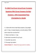 Pn 3006 Final Exam Actual Exam Complete&NewLine;Questions With Correct Answers &lpar;Verified&NewLine;Answers &rpar; 100&percnt; Guaranteed Pass&NewLine;&vert;&vert;Complete A&plus; Guide