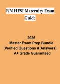 RN HESI Maternity Exam Guide 2026 &vert; HESI Maternity Nursing Review & Exam Preparation
