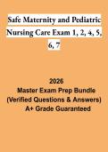 Safe Maternity & Pediatric Nursing Care Exams 1&comma; 2&comma; 4&ndash;7 Study Guide 2026 &vert; Maternal-Child Nursing Review