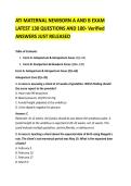 ATI MATERNAL NEWBORN A AND B EXAM &NewLine;LATEST 130 QUESTIONS AND 100- Verified &NewLine;ANSWERS JUST RELEASED