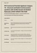 NYC Commercial Pesticide Applicator Category 7A &ndash; Structural and Rodent Control practice questions with