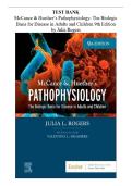 Test Bank For  McCance & Huether&rsquo;s Pathophysiology The Biologic Basis for Disease in Adults and  Children 9th Edition by Julia Rogers Chapter 1-49