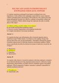 NSG 5003 ADVANCED PATHOPHYSIOLOGY &NewLine;KNOWLEDGE CHECK QUIZ ANSWERS 