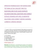 OPENSTAX PHARMACOLOGY FOR NURSES EXAM  TEST BANK ACTUAL 2026&sol;2027 PRACTICE  QUESTIONS AND STUDY GUIDE COMPLETE  ACCURATE EXAM REAL QUESTIONS AND CORRECT  DETAILED ANSWERS WITH WELL ELABORATED  SOLUTIONS &lpar;100&percnt; CORRECT VERIFIED ANSWERS&rpar;  CURRENTLY UPDATED V