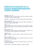 ESSENTIALS OF BIOLOGY CH&period; 1&comma;4 SYLVIA S&comma; MADER QUESTIONS WITH CORRECT ANSWERS