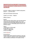HESI RN Exit Exam 2026&sol;2027 &vert; Comprehensive Practice Questions & Verified Answers &vert; NCLEX-Style Review