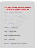FTA book 2 questions and answers&NewLine;2026&sol;2027 updates Graded A&plus;&NewLine;sentiment - thoughts based on feelings&NewLine;articulation - connection&semi; fitting together&NewLine;projectile - bullet&semi; shell&NewLine;emery - sandpaper