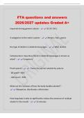 FTA questions and answers&NewLine;2026&sol;2027 updates Graded A&plus;&NewLine;Impaired driving general statute - GS 20-138&period;1&NewLine;3 categories to the metric system - Meters&comma; liters&comma; grams&NewLine;the type of alcohol in alcoholic beverages - ethyl alcohol&NewLine;Compounds or impurities found in