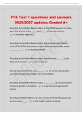 FTA Test 1 questions and answers&NewLine;2026&sol;2027 updates Graded A&plus;&NewLine;According to the Robert Merton video&comma; in the 2008 financial crisis there&NewLine;was a loss of trust in the &lowbar;&lowbar;&lowbar;&lowbar;&lowbar; and &lowbar;&lowbar;&lowbar;&lowbar;&lowbar; of financial services&period; -&NewLine; providers&semi; regulators&NewLine;According to the Robert M