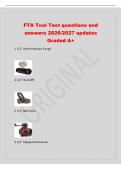 FTA Tool Test questions and&NewLine;answers 2026&sol;2027 updates&NewLine;Graded A&plus;&NewLine;1 1&sol;2" Inline Pressure Gauge