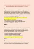 NURSING RNSG 2221 JURISPRUDENCE QUESTIONS AND 100&percnt; CORRECT &NewLine;ANSWERS &lpar; ANSWERS CORRECTLY HIGHLIGHTED IN YELLOW &rpar;