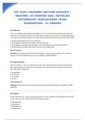 ATI TEAS 7 READING SECTION 2026&sol;2027 &vert; READING &vert; 50 VERIFIED Q&A &vert; DETAILED RATIONALES &vert; NGN-ALIGNED &vert; PASS GUARANTEED &ndash; A&plus; GRADED